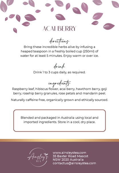 Premium Organic Acai Berry Loose Leaf Tea